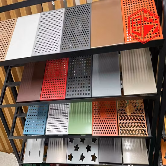 PVDF Spray Coating Anodized Outdoor Decorative Soffit Facade Cladding Crafted Aluminium Aluminum Perforated Solid Panel